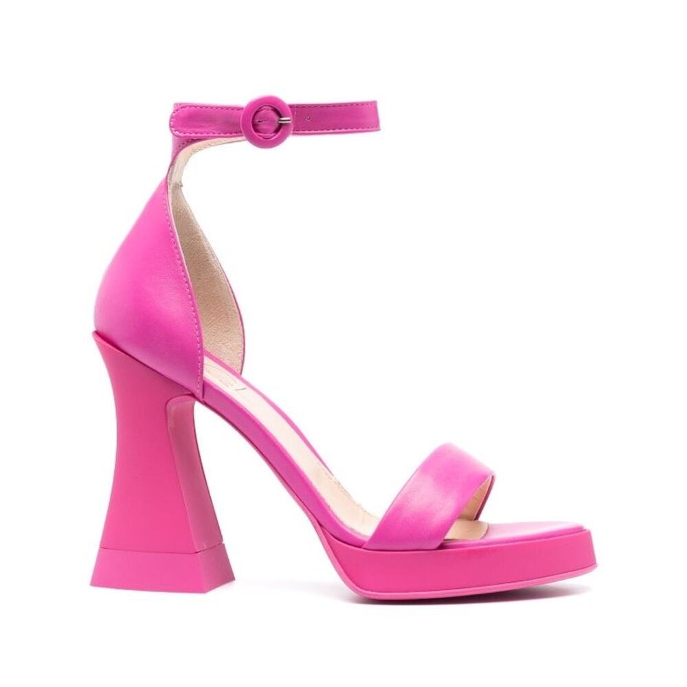 AGL Janis 110 Hot Pink Leather Platform Sandals Size 40 / US 10 - Picture 2 of 12